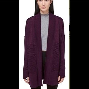 Lululemon open front sweater with back vent